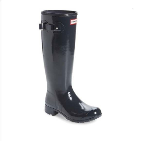 NIB Hunter Original Tour Gloss Packable Rain Boot - Picture 2 of 7